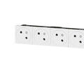 Appareillage &agrave; encastrer sur Seyssins : Bloc de prise de courant quadruple 16A 2P+T Legrand Mosaic surface