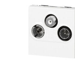 Prise TV/FM/SAT 2 modules Legrand Mosaic composable