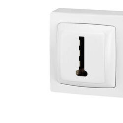 Prise t&eacute;l&eacute;phone en T Legrand Ot&eacute;o compl&egrave;te