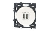 Appareillage &agrave; encastrer sur Seyssins : Prise chargeur USB double blanc Legrand C&eacute;liane?