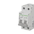 Disjoncteurs, interrupteurs sur Seyssins : Disjoncteur bipolaire modulaire 2A courbe C Noark Ex9BN