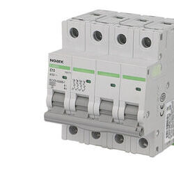Disjoncteur tetrapolaire modulaire 63A courbe C Noark Ex9BN