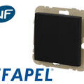 Interrupteur va-et-vient simple noir mat Efapel Logus 90