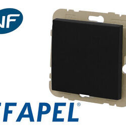 Poussoir simple noir mat Efapel Logus 90