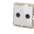 Prise TV + FM blanc Efapel Logus 90