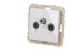 Prise TV + FM + SAT blanc Efapel Logus 90