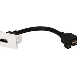 Prise & Cordon HDMI � module Efapel Quadra & Latina (45x45)