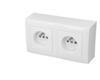 Prise &eacute;lectrique double blanche Efapel Logus 90