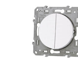 SCHNEIDER ELECTRIC Interrupteur va-et-vient double blanc Schneider Odace