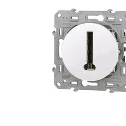 SCHNEIDER ELECTRIC Prise t&eacute;l&eacute;phone en T blanche Schneider Odace