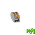 WAGO 50 connecteur 2 entr&eacute;es pour fil souple ou rigide