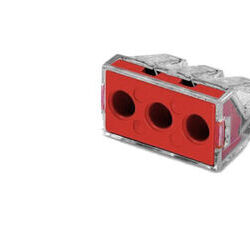 50 connecteurs WAGO 3 entr&eacute;es (rouge) pour fil 6mm�