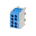 bis-electric Bornier bleu enclipsable sur rail DIN pour c&acirc;ble Neutre