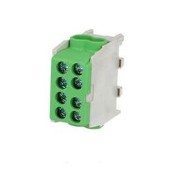 bis-electric Bornier vert enclipsable sur rail DIN pour c&acirc;ble Terre