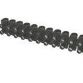 Connexions et raccordements sur Seyssins : SOLERA Barrette de connexion "domino" 12 entr&eacute;es 25mm� noire 10