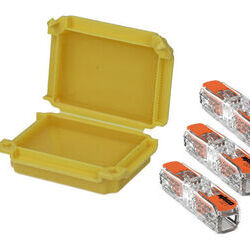 bis-electric Boite de jonction isolante "gel" avec 3 bornes Wago 2 entr&eacute;es Inline