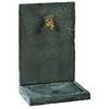 W.HAIRIE Fontaine murale ardoisée robinet - Anthracite - 45x32x64cm
