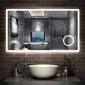 AICA SANITAIRE AICA Miroir salle de bain bluetooth + loupe + horloge + tricolore + anti-buée 160x80cm dimmable,mémoire,tactile,led Apprieu