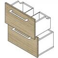 VIF Set 2 tiroirs en PPSM - Bois clair - 45x45x1,8cm