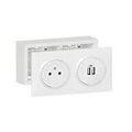 LEGRAND Prise de courant surface avec 2 chargeurs USB Dooxie type A - 2.4A