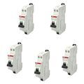 ABB-Lot de 5 disjoncteurs automatiques Ph+N raccordement Rapide 16A-4,5Ka