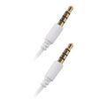APM Cordon jack 3.5mm stéréo mâle mâle blanc 1.5m