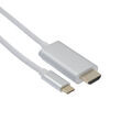 APM Cordon hdmi 4k type-c mêle mêle blanc plug métal gris 1.8m