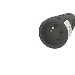 SOLERA Prolongateur femelle 2P+T (prise Fran&ccedil;aise) 10/16A noire