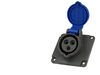 bis-electric Socle femelle CEE monophas&eacute;, 3 x 16A, inclin&eacute;