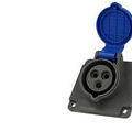 Prise industrielle sur Seyssins : bis-electric Socle femelle CEE monophas&eacute;, 3 x 16A, inclin&eacute;