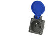 SOLERA Socle femelle 2P+T (prise Fran&ccedil;aise) 10/16A bleu