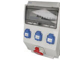 COFRELEC Coffret de chantier triphas&eacute; 3 prises 16A 2P+T + 1 prise 16A 3P+N+T + 1 arr&ecirc;t d'urgence