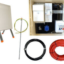 CARRE ROUGE Coffret de chantier mono 15/45A, raccordement souterrain
