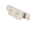Gaines ICTA et moulures sur Seyssins : ENSTO Bloc de prise double blanche enclipsable