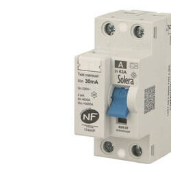 Interrupteur diff&eacute;rentiel &eacute;lectrique 2P 40A / 30mA / type A Solera