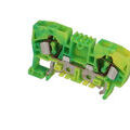 Lot de 25 bornes de jonction &agrave; ressort vert/jaune 6 mm� IMO
