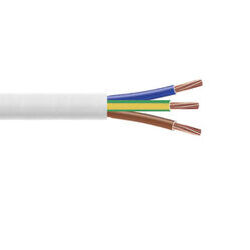 bis-electric C&acirc;ble H05VV-F 3G1.5mm� blanc, couronne de 50m