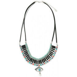Collier Desigual Collier Eyes Crudo Noir et Vert Turquoise 18SAGO20