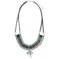 Collier Desigual Collier Eyes Crudo Noir et Vert Turquoise 18SAGO20