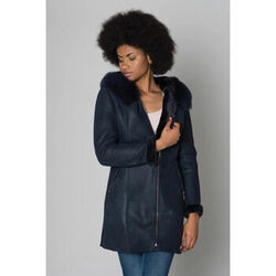 Veste Cityzen NAPOLI MOUTON RENARD MARINE