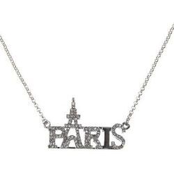 Collier Sc Crystal BP027 Argent&eacute;