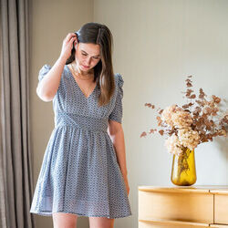 Robe courte C&eacute;leste SELMA Bleu