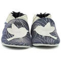 Chaussons b&eacute;b&eacute; Robeez KING BIRD COW SUEDE MARINE GLITTER Bleu
