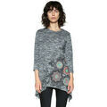 T-shirt Desigual T Shirt HAWHAN Gris 18SWTKFE
