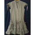 Robe courte Morgan Robe &agrave; volant beige Beige