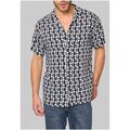 Chemise Kebello Chemisette &agrave; motifs H, Noir Noir