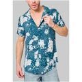 Chemise Kebello Chemisette &agrave; motifs H, Bleu Bleu