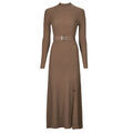 Robe Karl Lagerfeld LSLV BUCKLE BELT KNIT DRESS