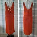Robe Promod Robe orange &agrave; bretelles en maille taille XL Promod neuve avec &eacute;t Orange