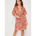Robe courte La Fiancee Du Mekong Robe coton bio &eacute;vas&eacute;e ZAINA Orange